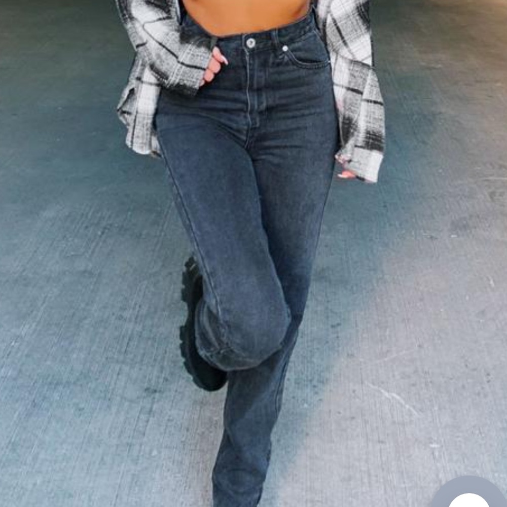 Black high-rise jeans